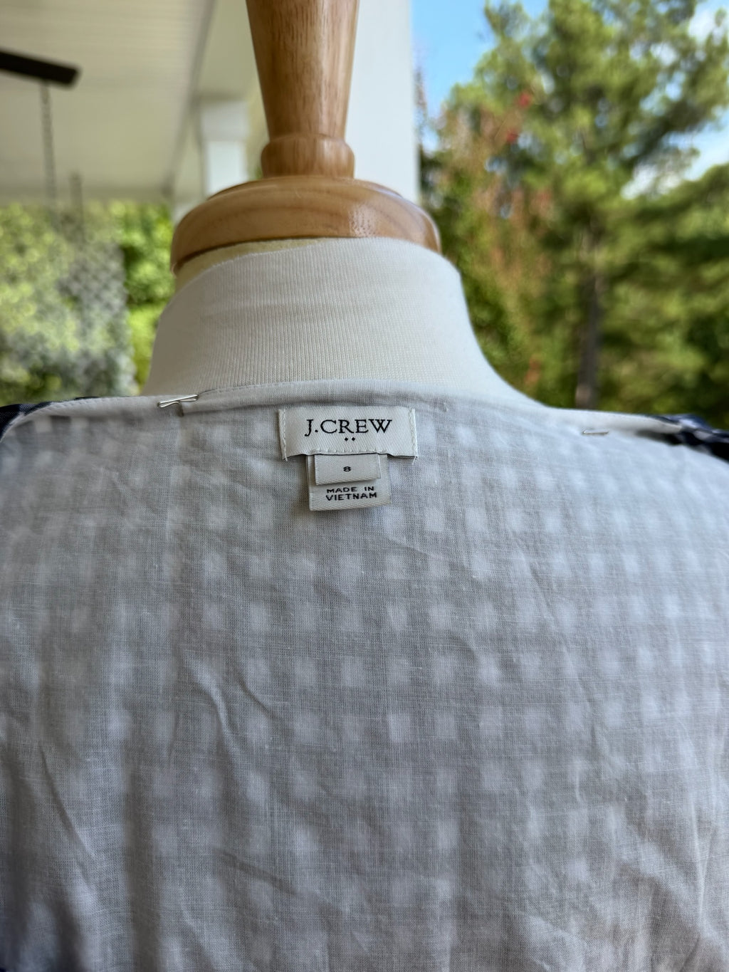 J. Crew Gingham Button-Front Dress