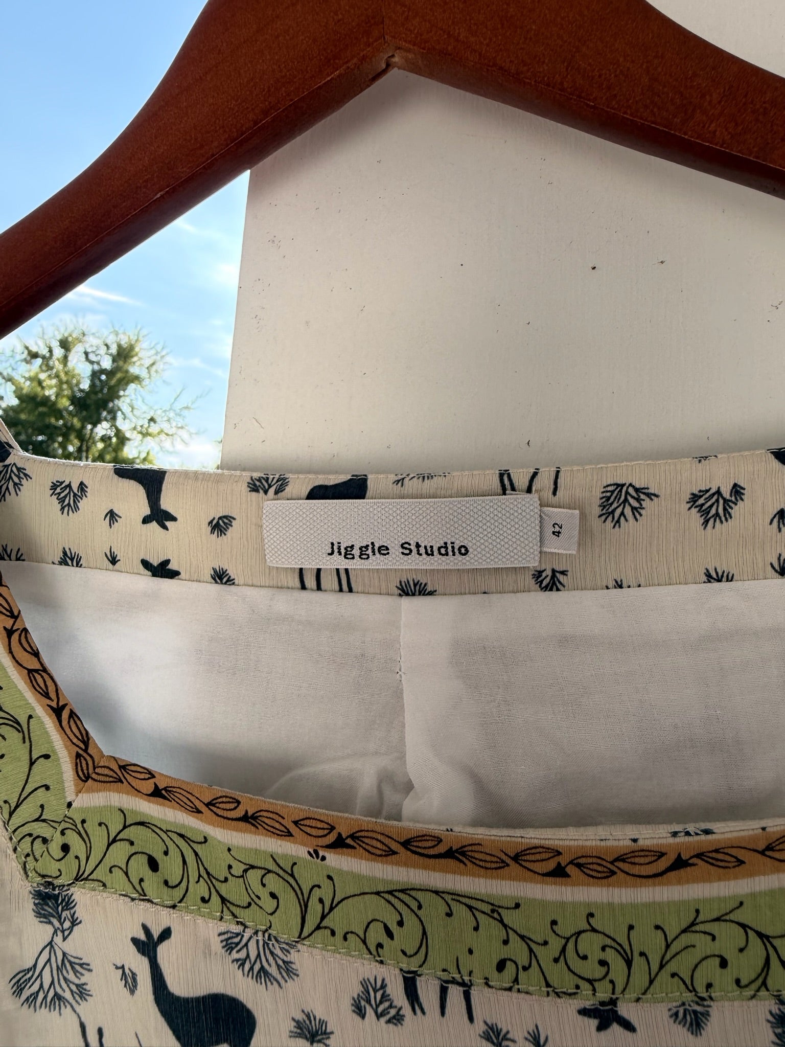 Vintage Deer Print Dress