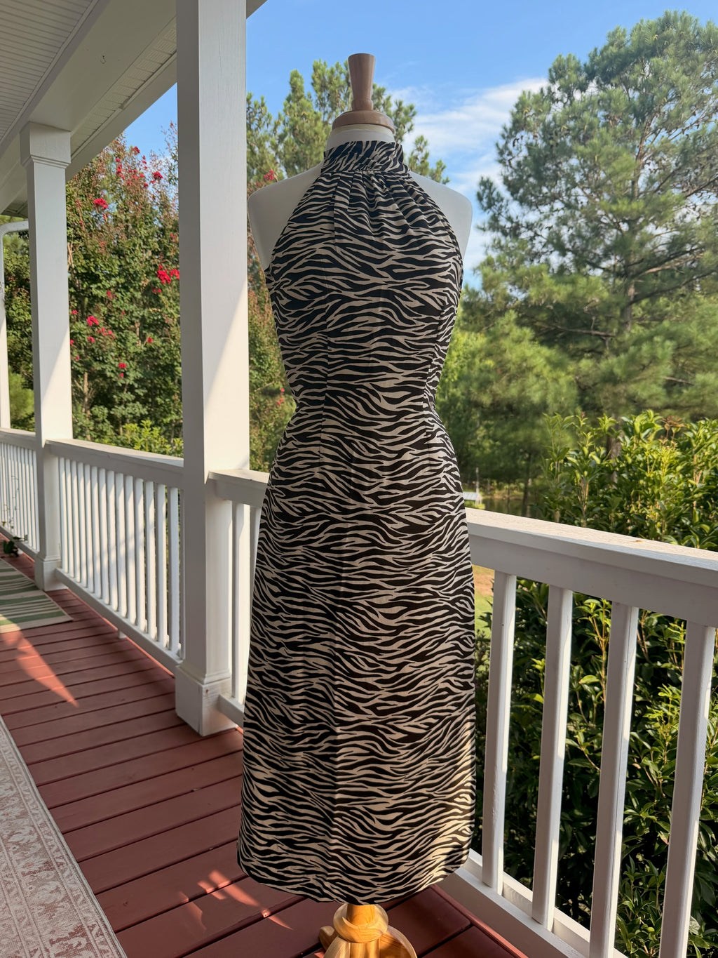 Vintage Boston Proper Silk Animal Print Dress