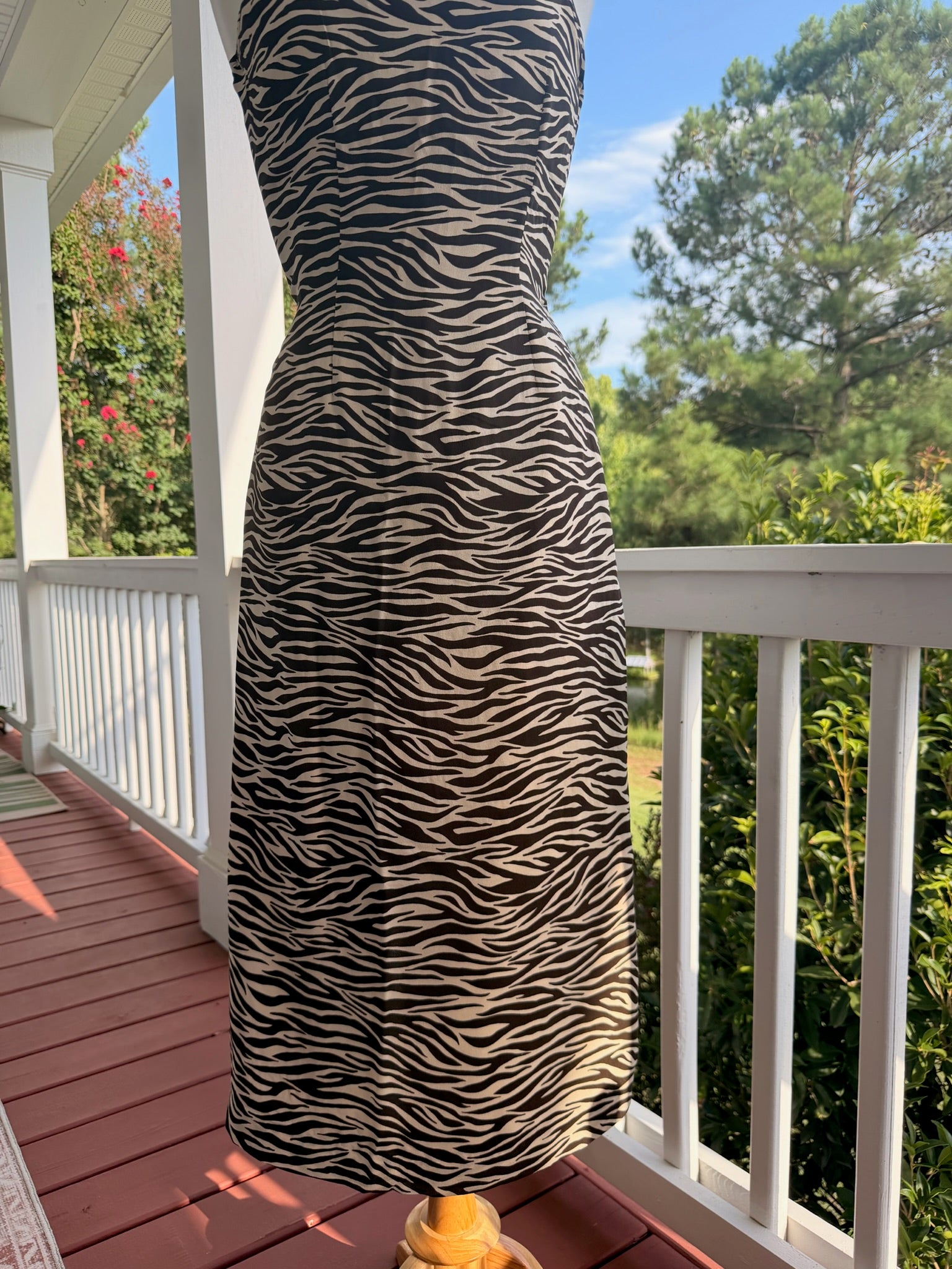 Vintage Boston Proper Silk Animal Print Dress