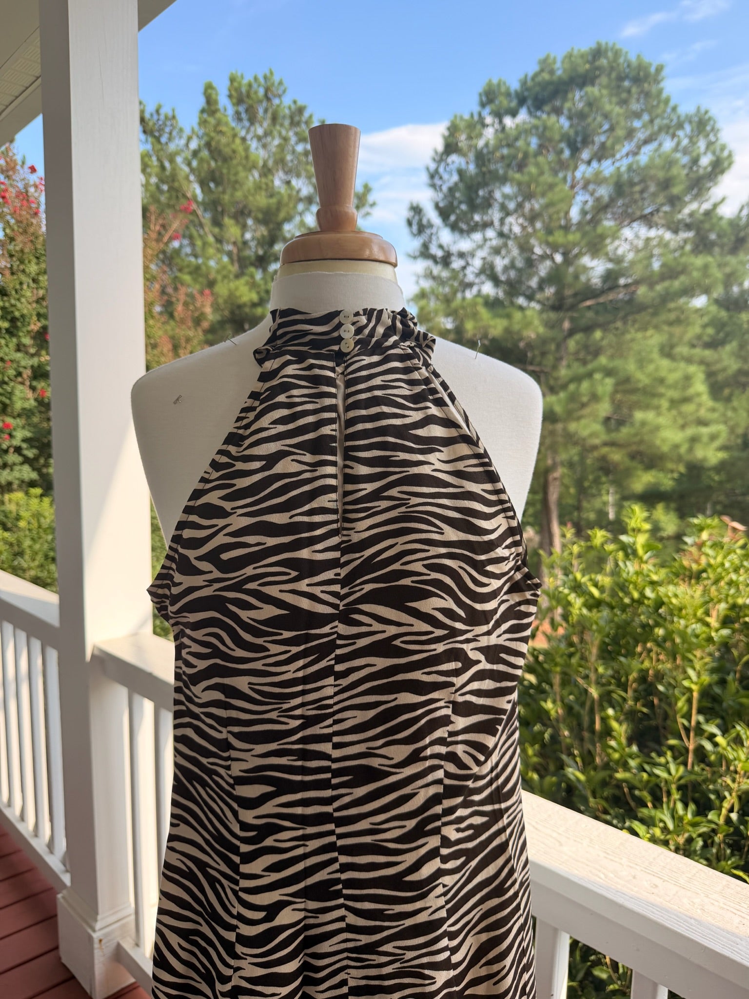 Vintage Boston Proper Silk Animal Print Dress