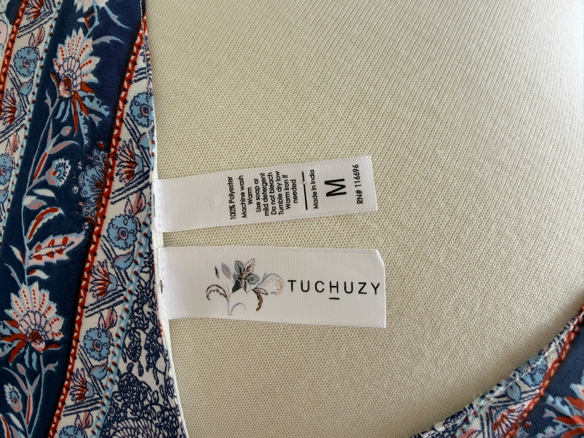 Tuchuzy Boho Floral Border Print Maxi Dress