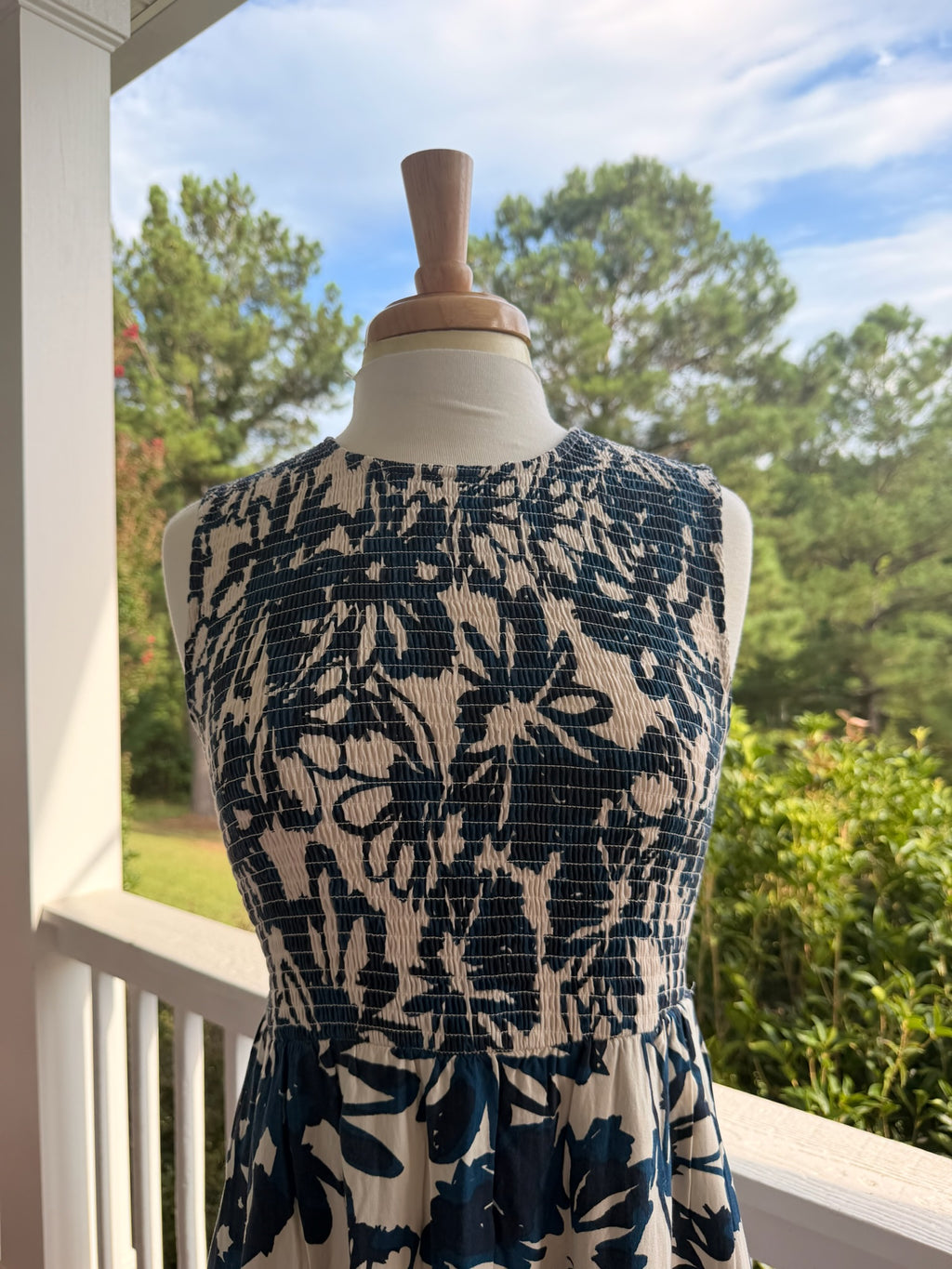 Calvin Klein Cotton Floral Midi Dress