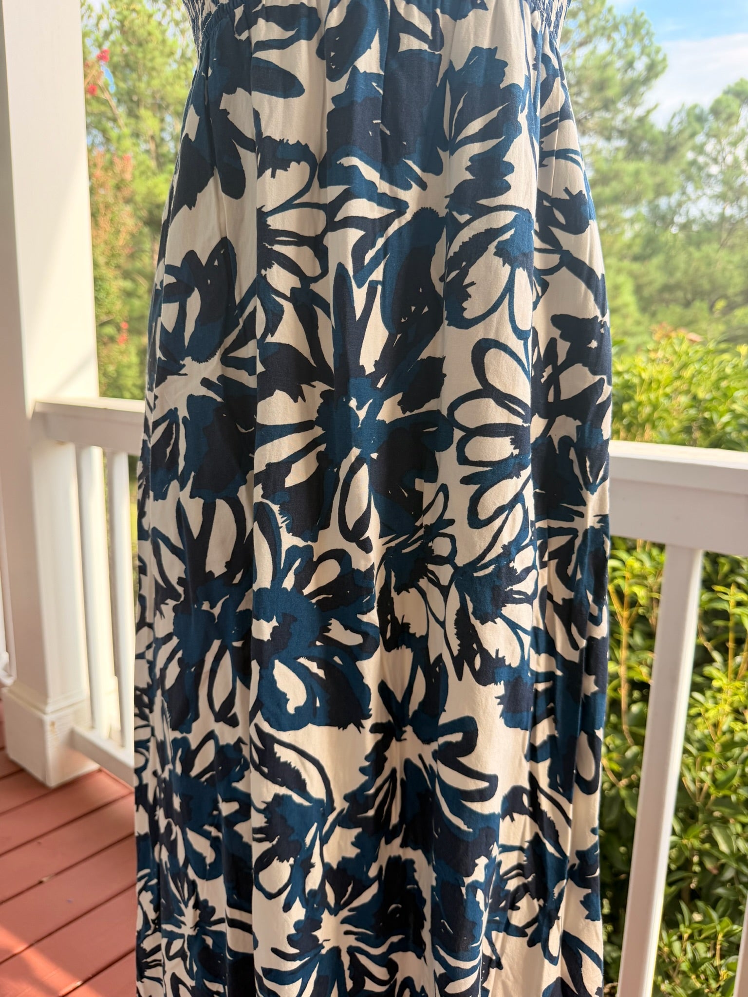 Calvin Klein Cotton Floral Midi Dress