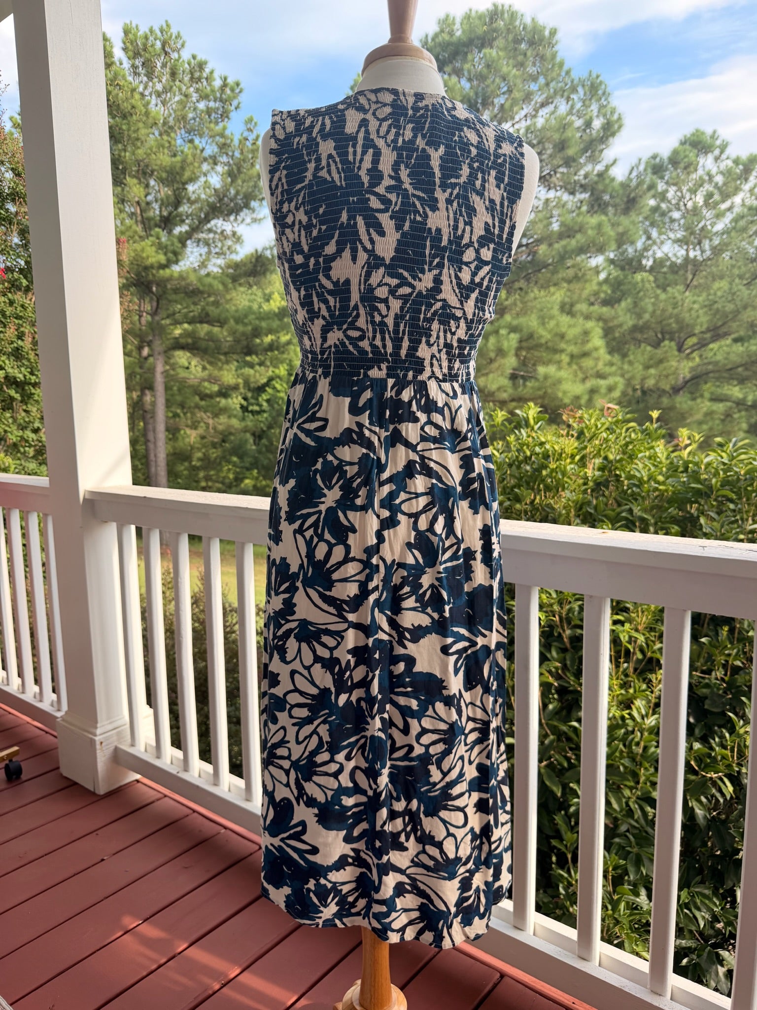 Calvin Klein Cotton Floral Midi Dress