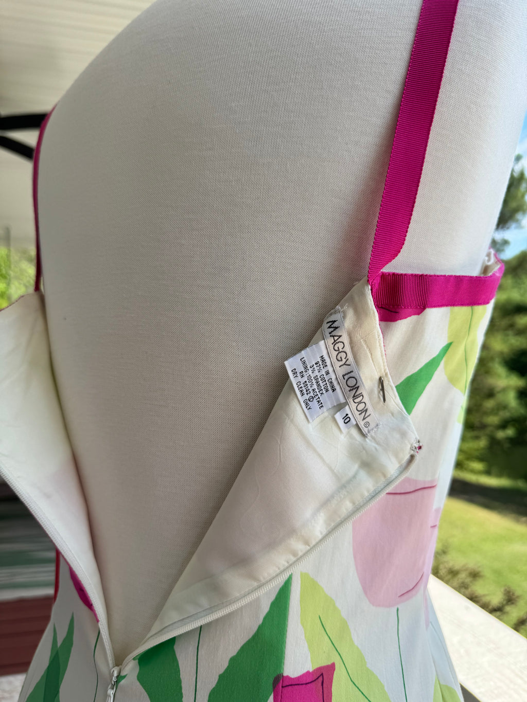 Vintage Maggy London Tulip Print Sundress