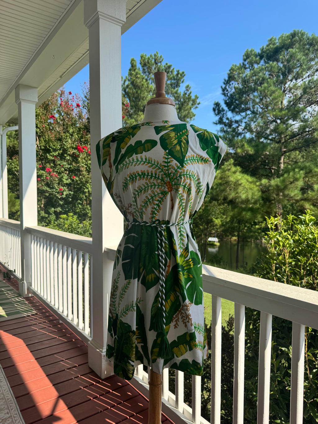 Farm Rio Tropical Palm Print Dress