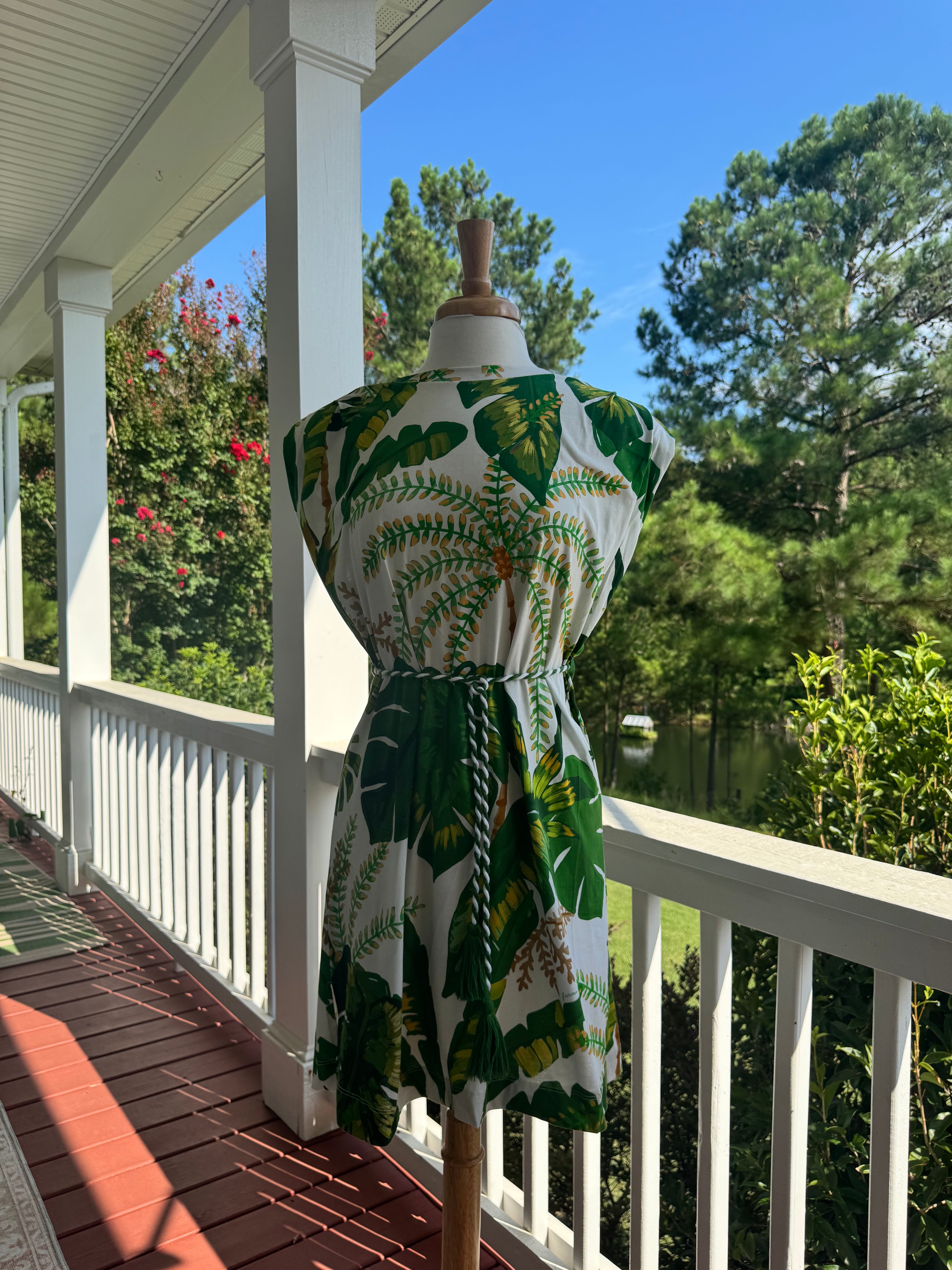 Farm Rio Tropical Palm Print Dress