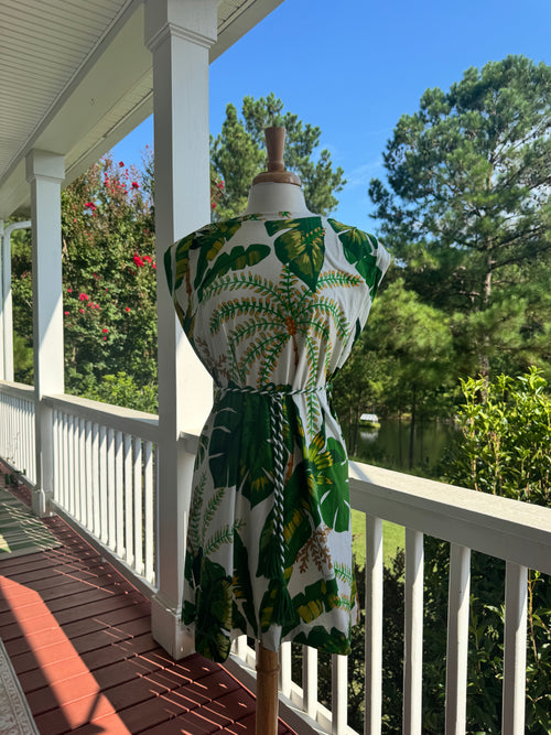 Farm Rio Tropical Palm Print Dress