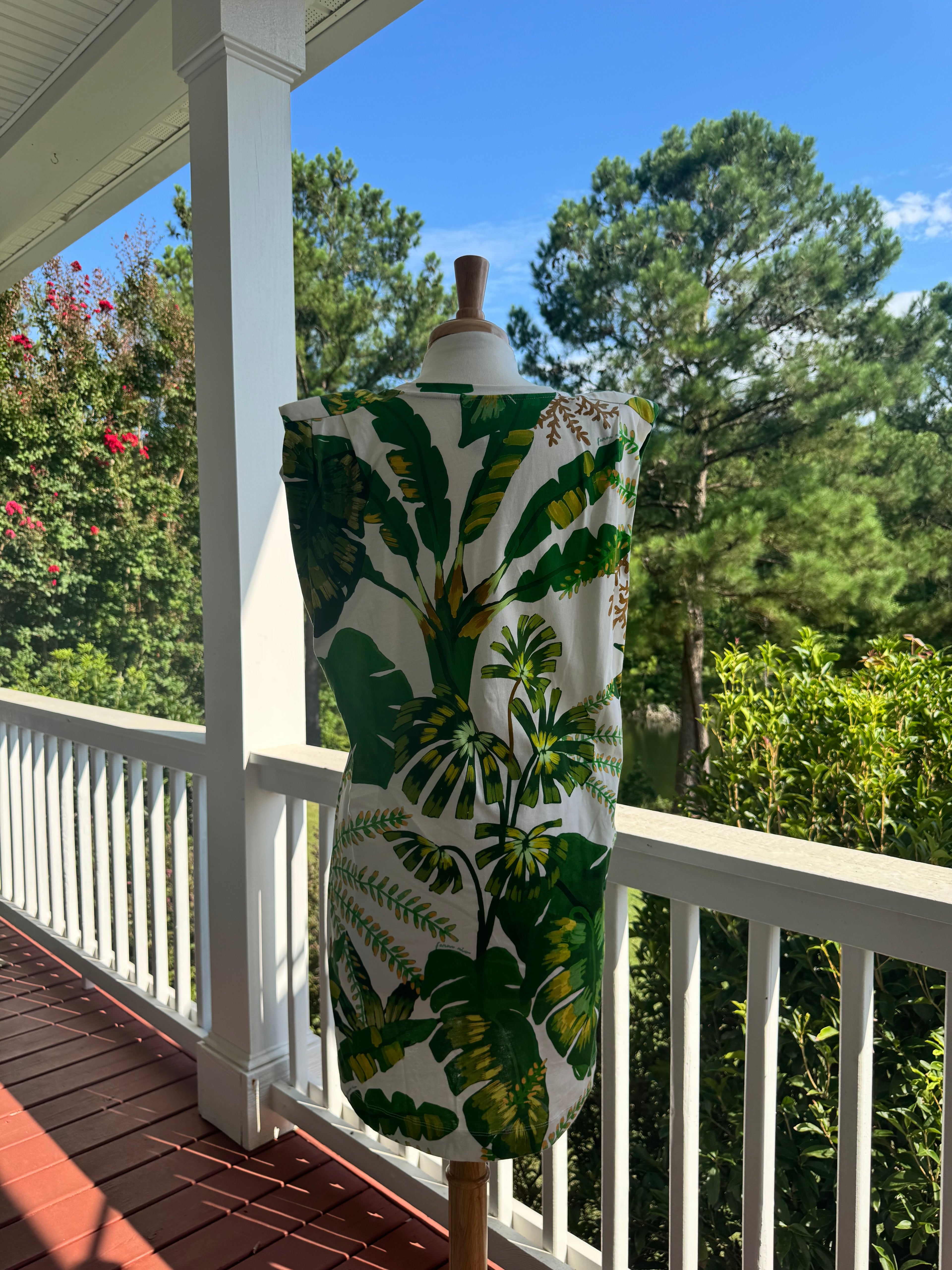 Farm Rio Tropical Palm Print Dress