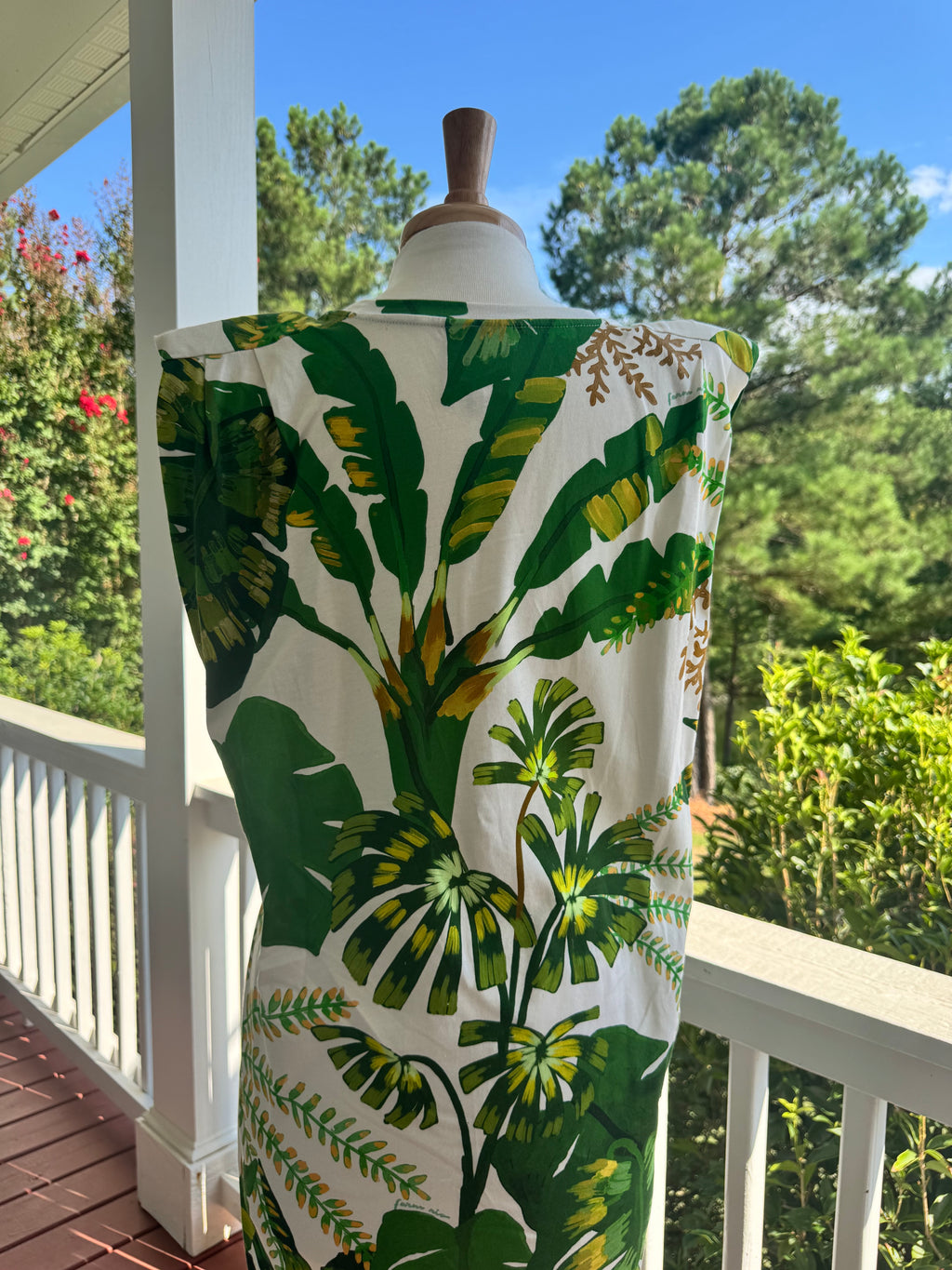 Farm Rio Tropical Palm Print Dress