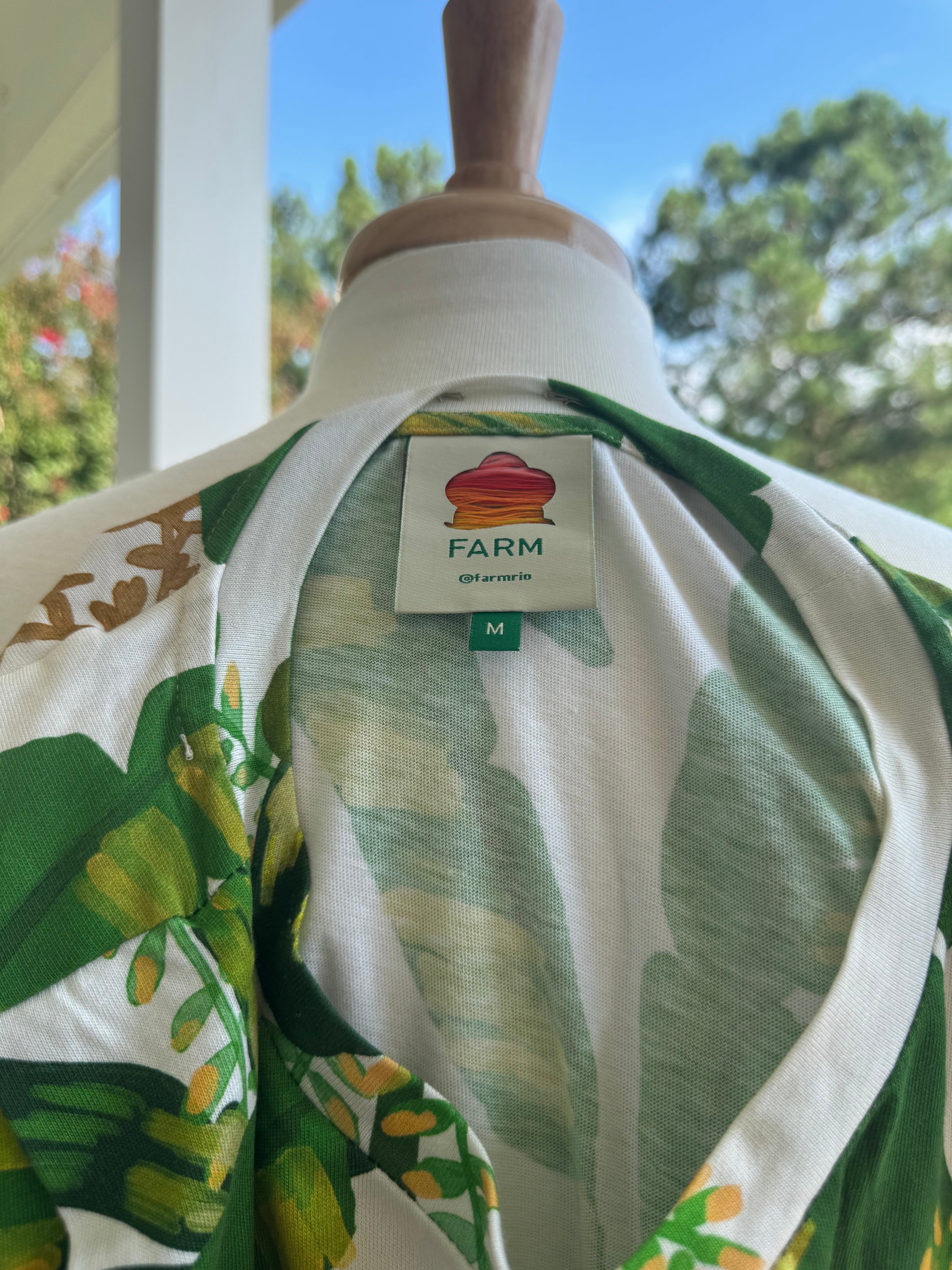 Farm Rio Tropical Palm Print Dress