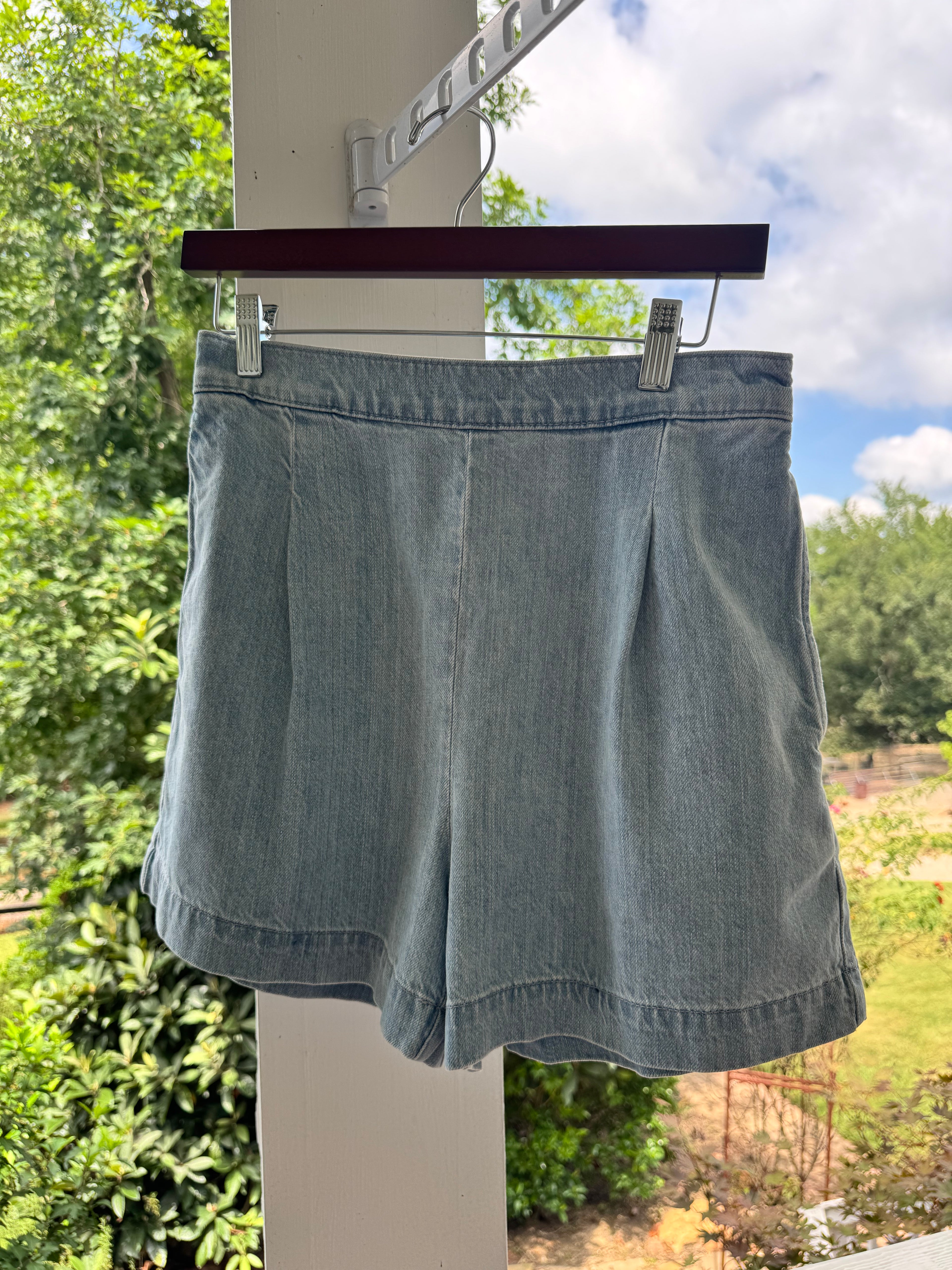 NWT Madewell Chambray Pull-On Shorts